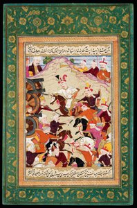 Shah Ismail I en la Batalla de Chaldiran