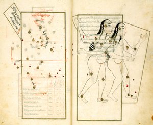 La constelación Géminis del Libro de las Estrellas Fijas de Al-Sufi de Iranian Master