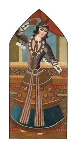 Una chica Qajar bailando, c.1840 de Iranian School