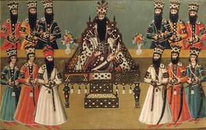 Fath "Ali Shah y sus cortesanos inmediatos, c.1815