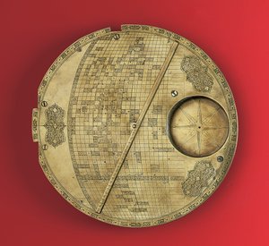 Mapa del mundo centrado en La Meca, dinastía Safavid, de Isfahan