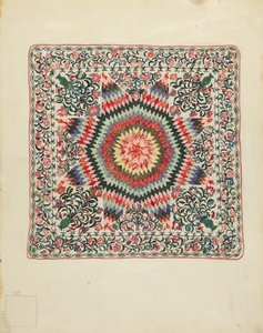 Colcha de retazos y apliques de Irene Schaefer