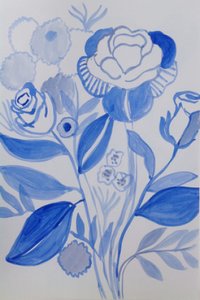 Ramo floral azul