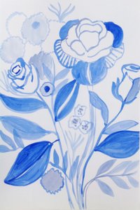 Flores azules serenas de Iria Fernandez