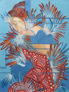 Vestido rojo y carboneros, 2015