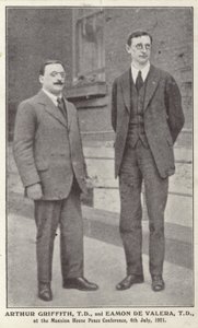 Arthur Griffith y Eamon de Valera de Irish Photographer