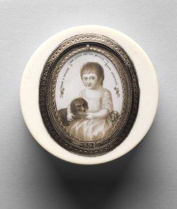 Caja con retrato de un niño, c.1790