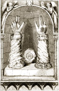 Santuario de la mano de San Patricio, de The Trias Thaumaturga, o Tres Santos Milagrosos de Irlanda, por Mary Cusack (1829-99) publicado c.1890s de Irish School