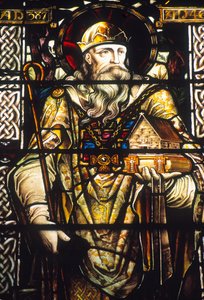 Vidriera que representa a San Patricio de Irish School