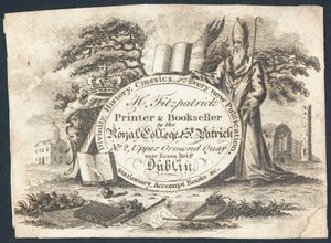 Tarjeta comercial, H Fitzpatrick de Irish School