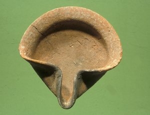 Lámpara de aceite israelita (terracota) de Iron Age