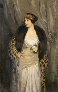 Gladys Wiles en un abrigo de leopardo (The Leopard Coat)