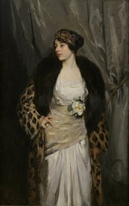 Gladys Wiles en un abrigo de leopardo (The Leopard Coat)