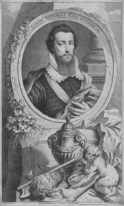 Robert Devereux, 2º Conde de Essex, soldado inglés y favorito de la Reina Isabel I de Isaac (after) Oliver