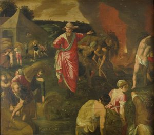 Parábola de la cizaña entre el trigo de Isaac Claesz. van Swanenburg (attributed to)