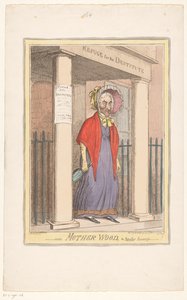 Spotprent op Sir Matthew Wood, 1820 ¡Madre Madera, la proxeneta popular! (título en el objeto)