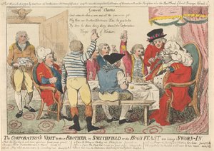 Der Besuch der Corporation bei ihrem Bruder in Smithfield oder das Schweinefest bei der Vereidigung de Isaac Cruikshank
