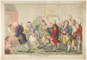 La noche de bodas, 20 de mayo de 1797 de Isaac Cruikshank