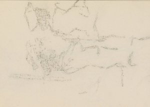 Abklatsch del dibujo de tiza en la página 13 de Isaac Israels
