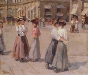 Un paseo por la tarde de Isaac Israels