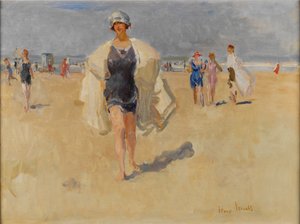 Dama en la Playa de Viareggio