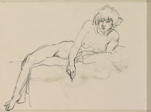 Desnudo femenino reclinado de Isaac Israels