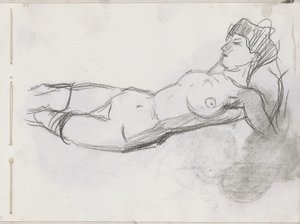 Desnudo femenino reclinado de Isaac Israels
