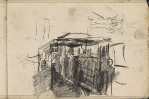 Vista de la calle por la noche de Isaac Israels