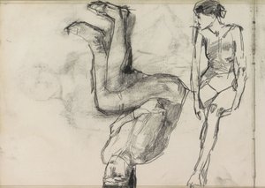 Dos desnudos femeninos sentados de Isaac Israels