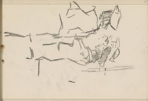 Cuatro figuras con tocados, de perfil de Isaac Israels