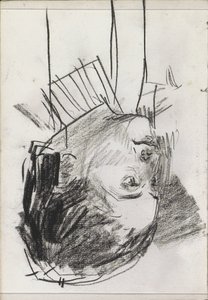 cabeza de mujer, de perfil de Isaac Israels