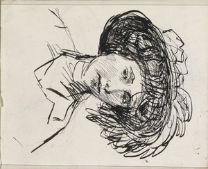 cabeza de mujer con sombrero de Isaac Israels