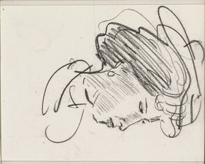 cabeza de mujer con sombrero, de perfil de Isaac Israels