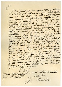 Carta de Sir Isaac Newton a William Briggs, 20 de junio de 1682 de Isaac Newton