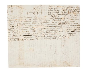 Dos páginas de revisiones a los Principia Mathematica de Isaac Newton