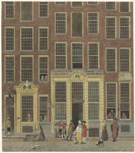 Librería y oficina de lotería de Jan de Groot en la calle Kalverstraat de Ámsterdam