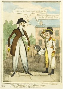 El Dandy Lion, un león exótico descubierto últimamente en un establo de Isaac Robert Cruikshank