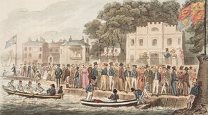 El paseo en Cowes, de The English Spy, pub. 1824