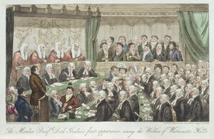 El primer caso de la doncella, la primera aparición de Dick Gradus entre los dignos de Westminster Hall, publicado en 1824