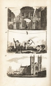 Temple Bar, Paviadores y la Abadía de Westminster de Isaac Taylor
