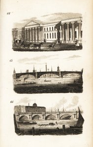La Oficina General de Correos, Puente de Southwark y Puente de Waterloo de Isaac Taylor