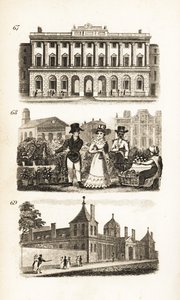 La Real Academia, Covent Garden y el Museo Británico de Isaac Taylor