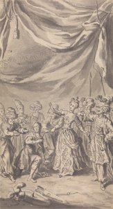 Periódico / Ilustración de obra de teatro sin identificar de Isaac Taylor