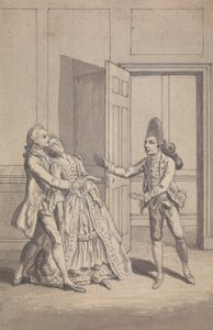 Periódico / Ilustración de obra de teatro sin identificar de Isaac Taylor