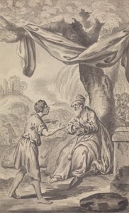 Periódico / Ilustración de obra de teatro sin identificar de Isaac Taylor