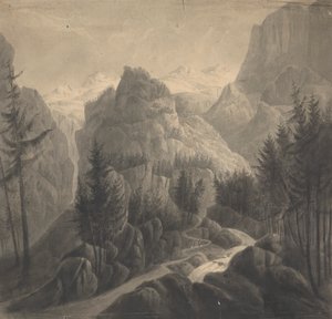 Comienzo del Paso/ Hacia el Gemmi/ desde el lado bernés de Isaac Weld