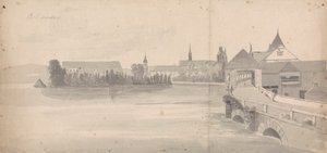 Pueblo en un lago