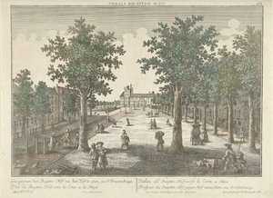 Vista del Buitenhof en La Haya Vue du Buyten-Hof, a la Haye. (título en el objeto)