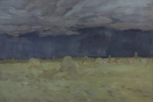 Haciendo heno, 1900 de Isaak Ilyich Levitan