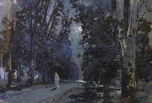 Las sombras. Noche de luna, 1880s de Isaak Ilyich Levitan